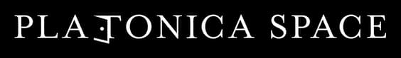 PLATONICA SPACE: Bold slab-serif caps with horizontal glitch scanline breaks.