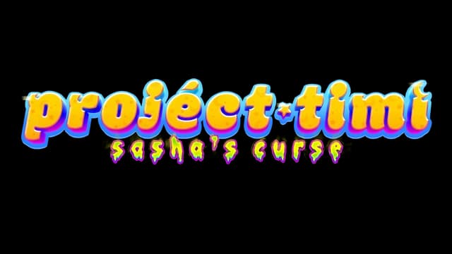 Rounded orange text with blue outline; playful, bubbly font style.