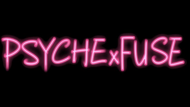 Neon pink, handwritten style font with a glowing effect.