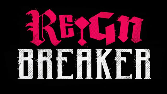 Gothic-style text with bold red accents and distressed white letters.