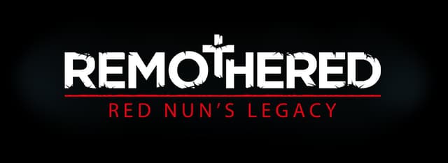 Remothered: distressed bold sans-serif, cracked letters, red underline and subtitle.
