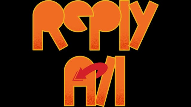 Bold, stylized orange font with gradient; features a red curved arrow.