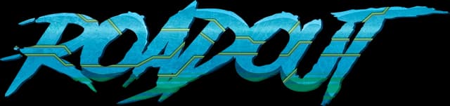 Dynamic, graffiti-style font with bold strokes and layered blue hues.