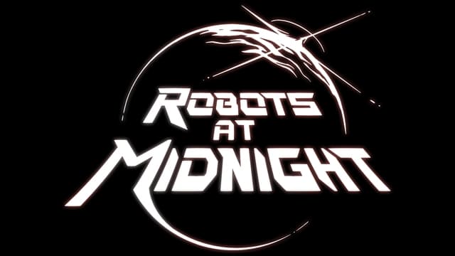 Blocky, futuristic font encircled by a stylized, glowing meteor effect.