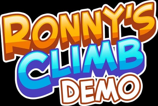 Bold, 3D letters; vibrant orange and blue hues; playful, dynamic style.