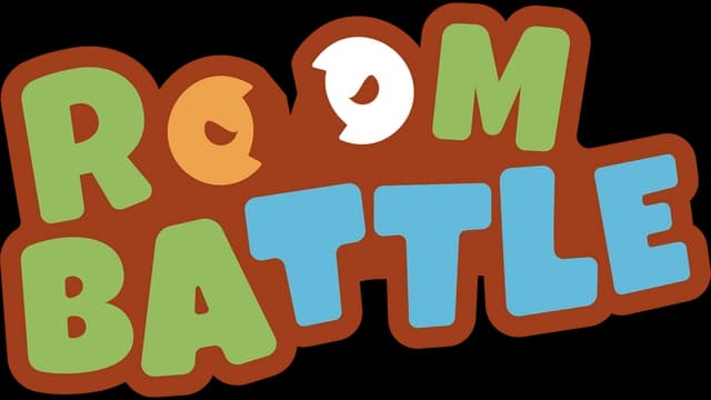 Rounded, playful font with 'o's as angry Roombas facing each other.