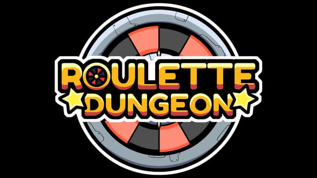 Bold, rounded yellow font with star accents over a roulette wheel.