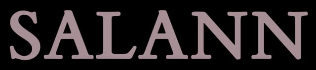 SALANN: Bold slab-serif capitals with distressed texture and subtle offset shadow.