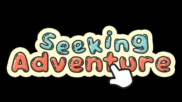Cartoonish font with playful outlines; mouse cursor pointer clicking.