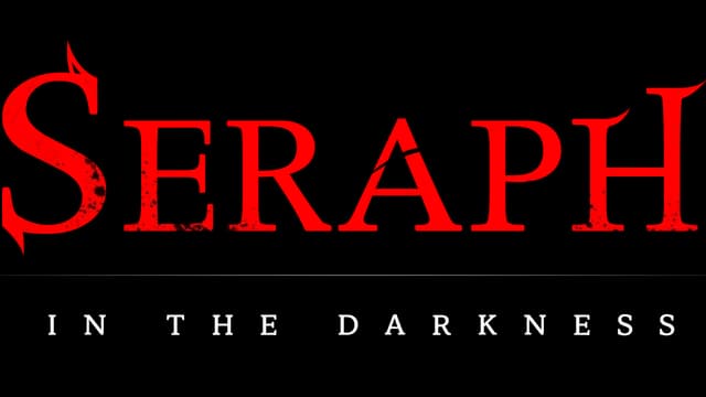 Red, distressed serif font with Gothic touches; evokes eerie tension.