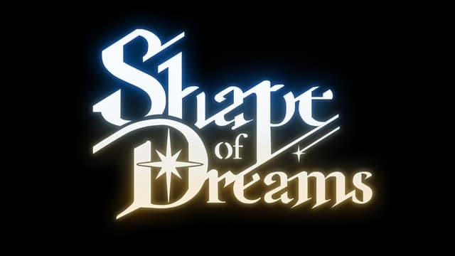 Elegantly curved serif font with star accent and glowing outline effect.