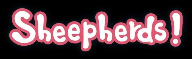 Rounded pink bubble letters with white outlines, playful and bold.