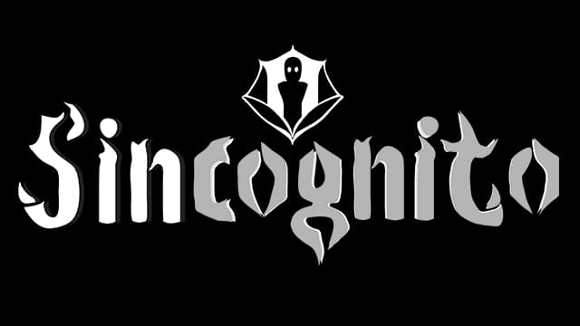 Gothic-styled font with shadow effect; figure emerges from a shape at the top.