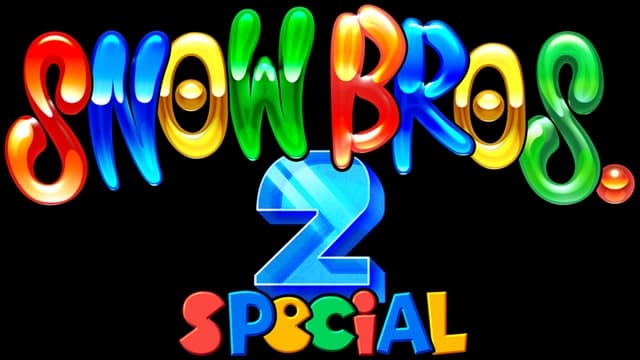 Bright, colorful bubble letters with glossy, 3D effect; playful style.
