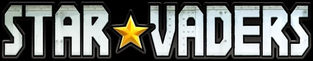 Futuristic block letters with metallic texture, featuring a prominent central gold star.