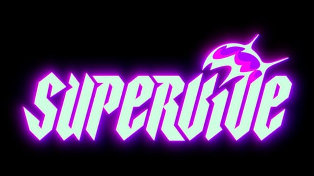 Stylized angular font with neon glow and dynamic flame-like accents.
