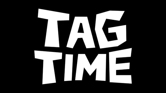 Blocky, uneven letters with dynamic angles in a playful, bold style.