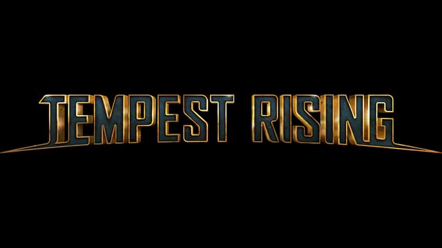 Bold, metallic font with a 3D effect and gold accents on letters.