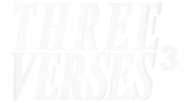 Elegant serif font with subtle shadow, vertically stacked words, small superscript "3".