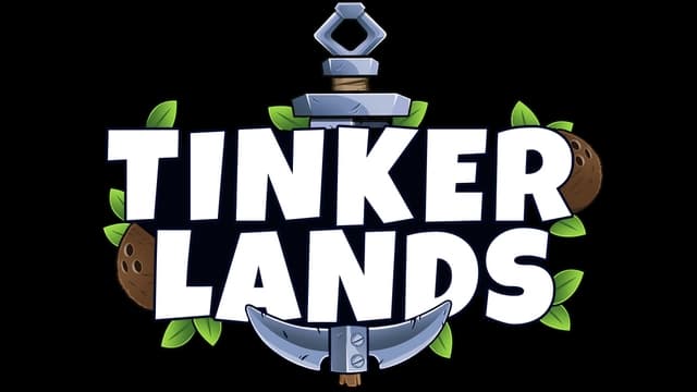 Bold, blocky text with anchor and coconuts; nautical theme elements.