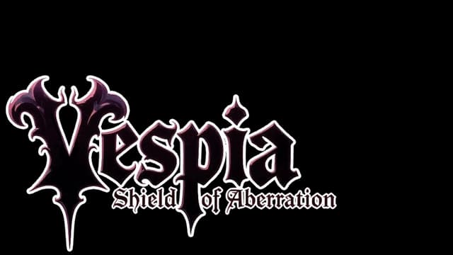 Gothic font with ornate, spiked letters and sharp, shadowy accents.