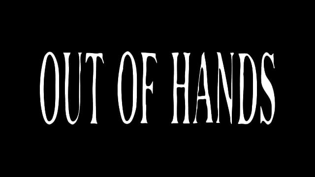 Rustic serif font with uneven edges and subtle shadow, evoking eerie unease.