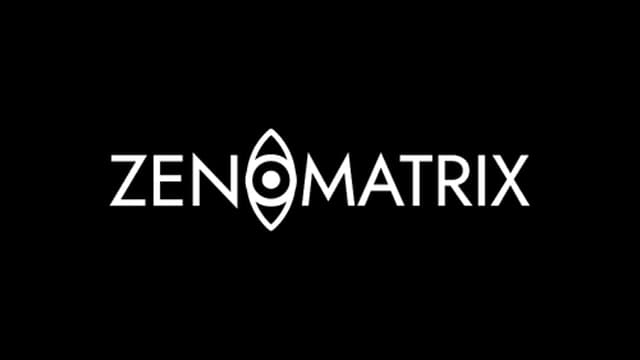 Bold, futuristic font with an eye-like symbol in the center.