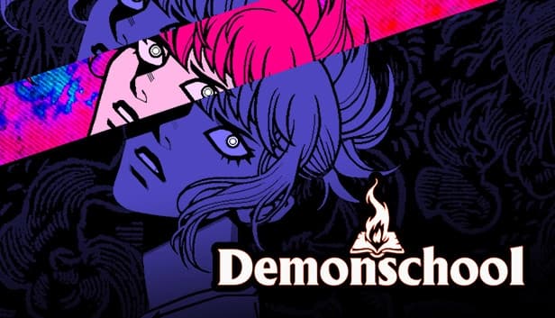 Stylized split image of a young woman, one half in vibrant colors, the other in dark tones, with wide eyes.