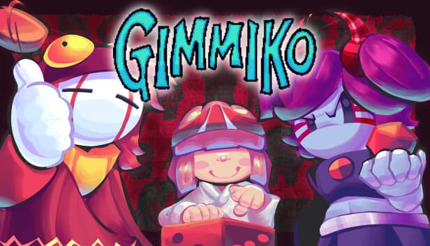 Three cartoon characters pose against a dark patterned backdrop. They wear vibrant and whimsical outfits.