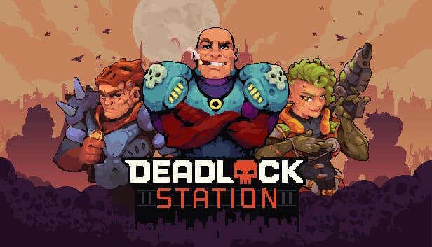 Three diverse warriors in a post-apocalyptic city; bald man with cigar, green haired woman with rifle.