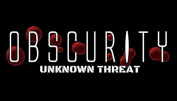 Red blood globules float around bold white letters on a black background, creating a sinister ambiance.
