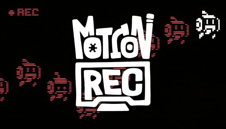 A pixel art white robot moves across a black background, leaving red mirrored trails, symbolizing recorded paths.