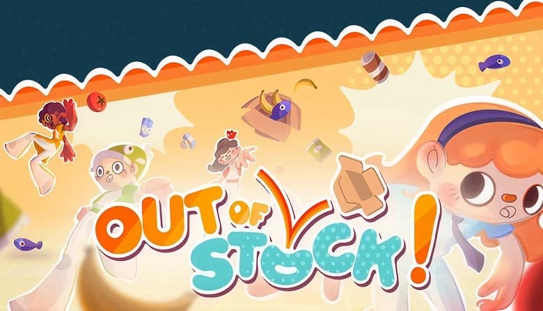 Four diverse female characters float joyfully against a vibrant orange background with scattered fish, boxes, and food.