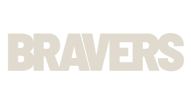 Bold, blocky letters with uniform spacing and solid, light coloring.