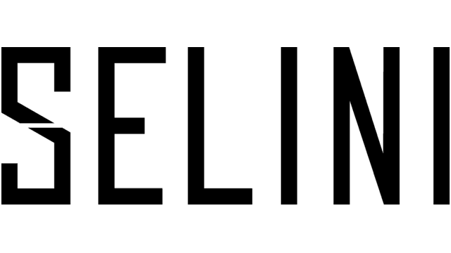 Modern font with blocky design, geometric accents, and even letter spacing.