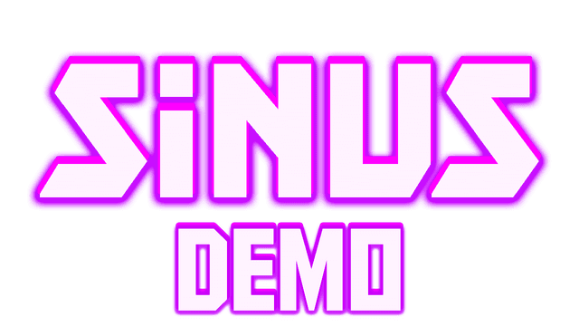 Bold, angular text with a neon pink glow, featuring a futuristic style.