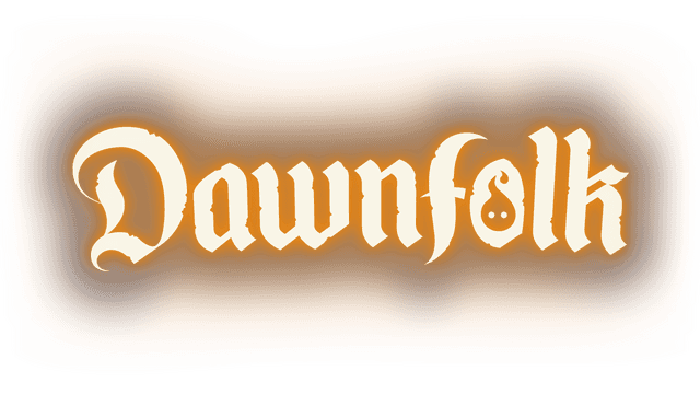 Gothic-style white font with orange glow, featuring a smiling face in "o".