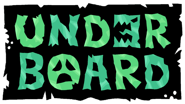 Halloween-themed font; "O" is a scared face, "E" a snarling dinosaur.