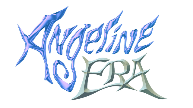 Stylized letters with sharp, wavy edges and a three-dimensional holographic effect.