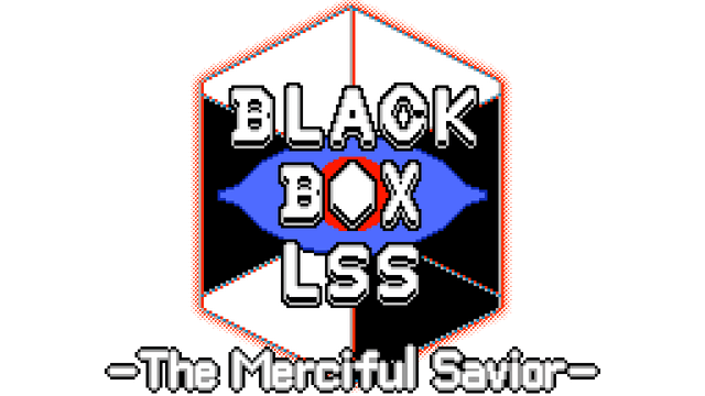 Pixelated block letters with 3D hexagon and central eye motif.