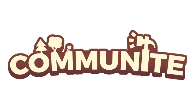 Stylized letters with tree and hammer icons; bold, playful font.