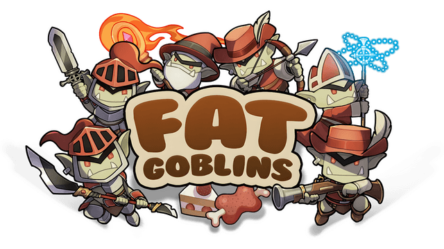 Cartoonish goblins surround chunky, bold brown font letters.