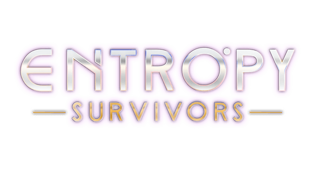 Bold metallic letters with purple glow, upper line bigger than lower.