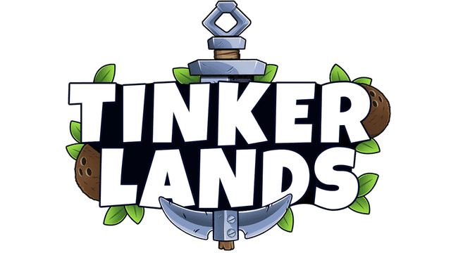 Bold, blocky text with anchor and coconuts; nautical theme elements.
