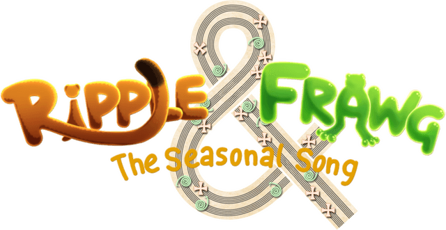 Brown, flowing text with otter 'I' and tail; green text with frog 'A'. Large ornate ampersand.