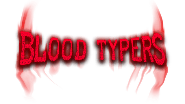 Grungy red letters with dripping effect, framed by abstract claw shapes.