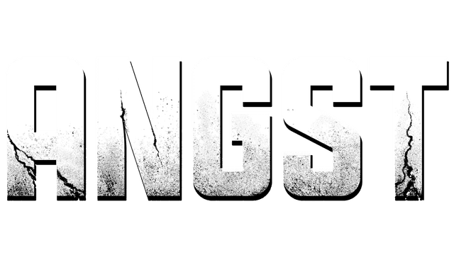 Bold, cracked white letters with dust and weathered texture throughout.