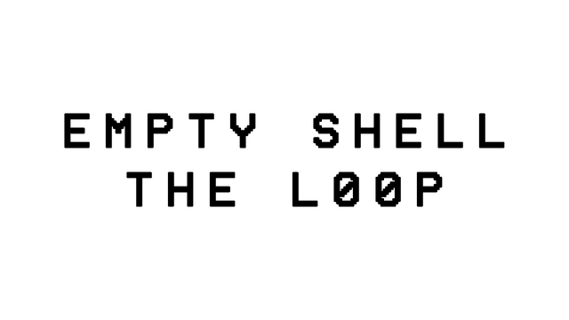 Stylized shadowed letters with a sci-fi vibe and monospace font family.