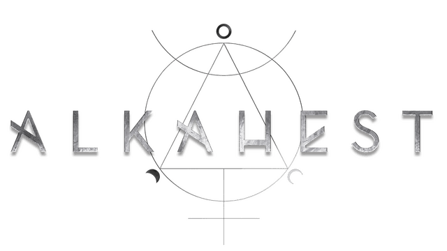 Mystical symbols adorn sleek, metallic letters with geometric accents.