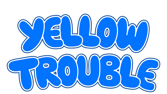 Rounded, bold blue font with white outline and playful, cartoonish style.